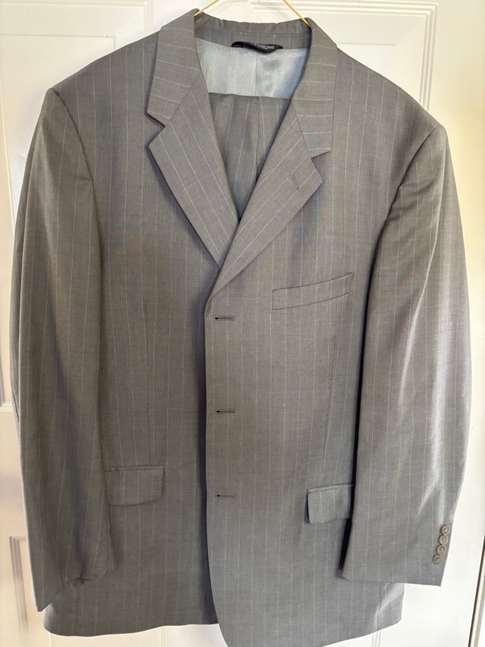 Gray Pinstripe Men's Blazer